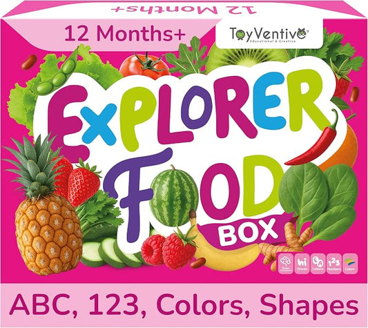 TOYVENTIVE Toddler Learning Kit with 4 Toddler Books, 2 Flash Cards for Toddlers 1-3, 4 Puzzles & 2 Games, Preschool Learning Activities