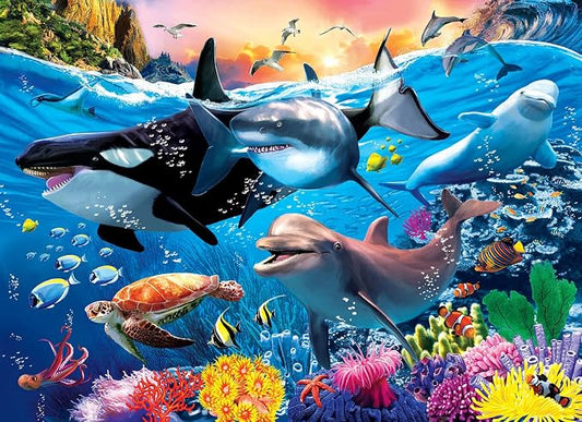 100 Piece Puzzles for Kids Ages 4-6 6-8 Year Old - Underwater World | Kids Puzzles Ages 5-8, Jigsaw Puzzle for Adults Toddler Children, Birthday Gifts for Boys & Girls, Learning Educational Toys