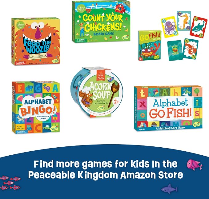 Peaceable Kingdom Fish Stix Award-Winning Strategy Board Game | Kids Ages 6+ Color & Pattern Matching Family Game Night Cooperative Game 2-4 Players Educational Gift for Boys & Girls