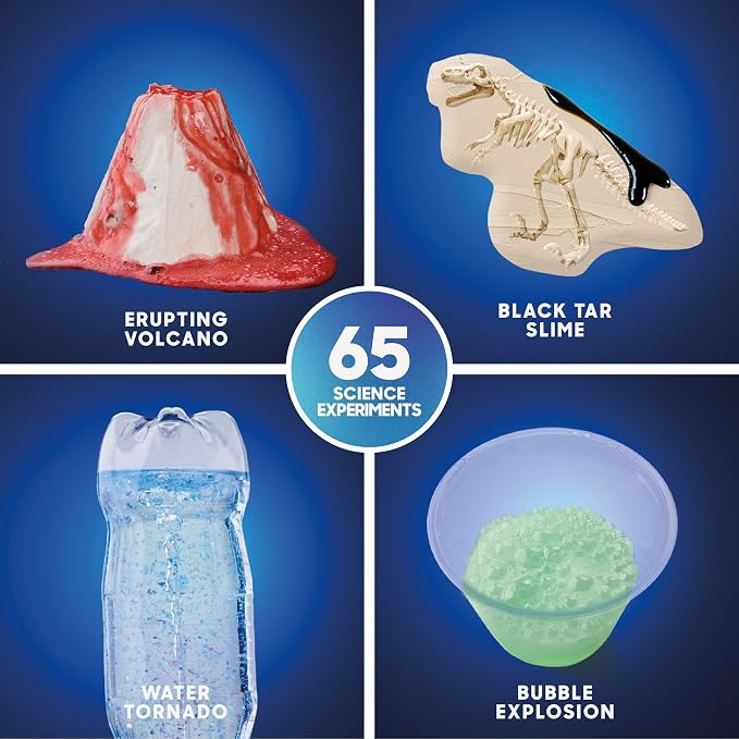 Discovery™ Planet Earth Science Kit – 65 Experiment STEM Lab for Kids| Includes DIY Volcano, Tornado, Fossils, Crystals, & Slime| Geology, Chemistry & Archeology Learning Toy|Educational Gift| Ages 8+