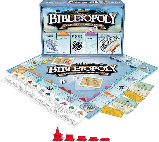 Late for The Sky Bibleopoly Family Board Game – Faith-Based Cooperative Christian Play for 2–6 Players, Ages 8+, Bible History, Build a Church for Sunday School