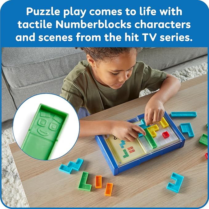 hand2mind Numberblocks Puzzle Solver, Logic Puzzle for Kids, Ages 3+ | Brain Teaser Puzzles for Kids, Educational Block Puzzle Games, Math Toys, Tactile Sensory Toys, Toddler Birthday Gifts