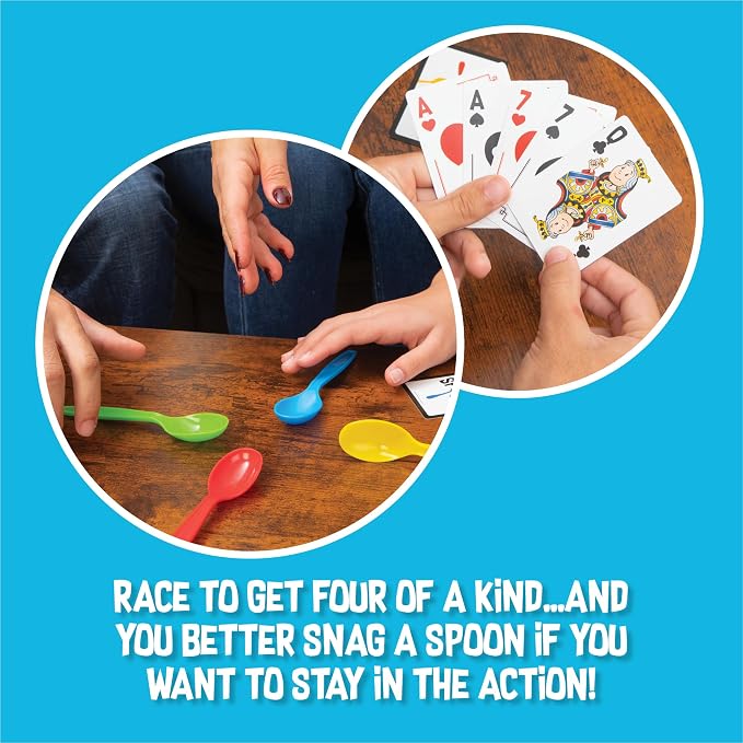 Spoons in a Case Playing Card Games for Kids Deck of Cards Fun Family Games