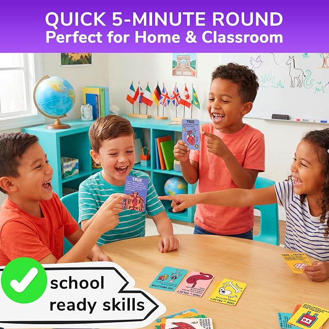 QUOKKA Trivia Games for Kids – Human Body Facts & Anatomy – Fun Card Game for Family Game Night – Educational Trivia Cards for Kids, Family and Adults – Travel Games Gift for Teenage Boys & Girls 4-8