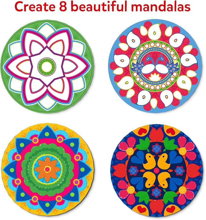 Skillmatics Dot It Sticker for Kids – Mandala Art Activity | Mess-Free Fun, 500+ Stickers, Craft Kits, DIY Scrapbooking Activity, Travel Toys, Gifts for Boys & Girls Ages 3, 4, 5, 6, 7