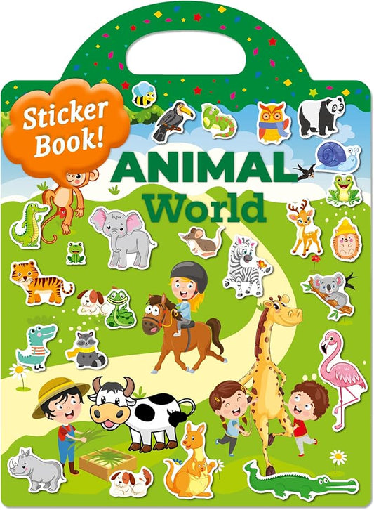 Benresive Reusable Sticker Book for Toddlers, Stickers for Kids, Travel Toy | Toddler Toys, Boys Girls Birthday Gifts, Airplane & Road Trip Essentials Kids, No Mess Waterproof Toddler Crafts Activities