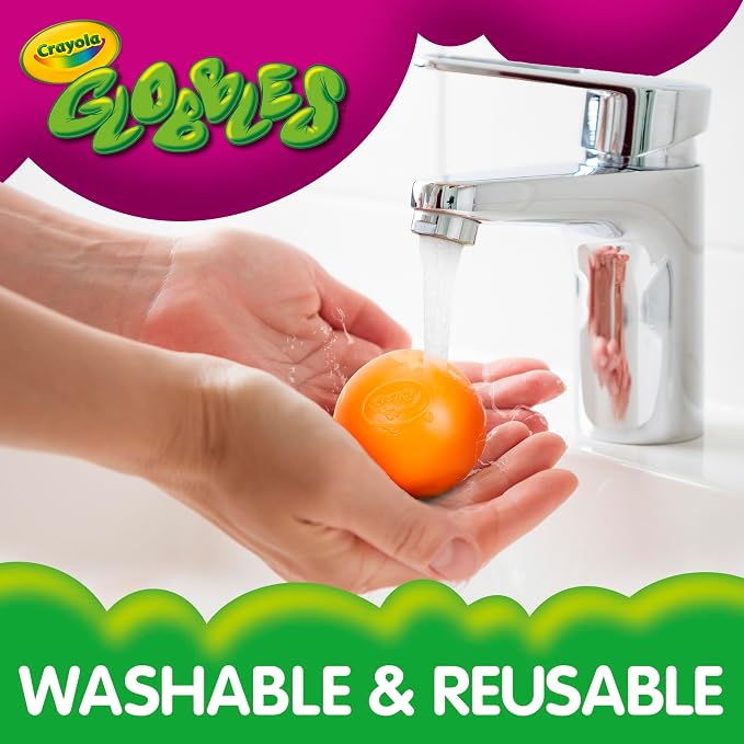 Crayola Globbles Squish Toys (16ct), Sticky Stress Ball for Adults & Kids, Squishy Balls, Calming Sensory Gift for Stress Relief