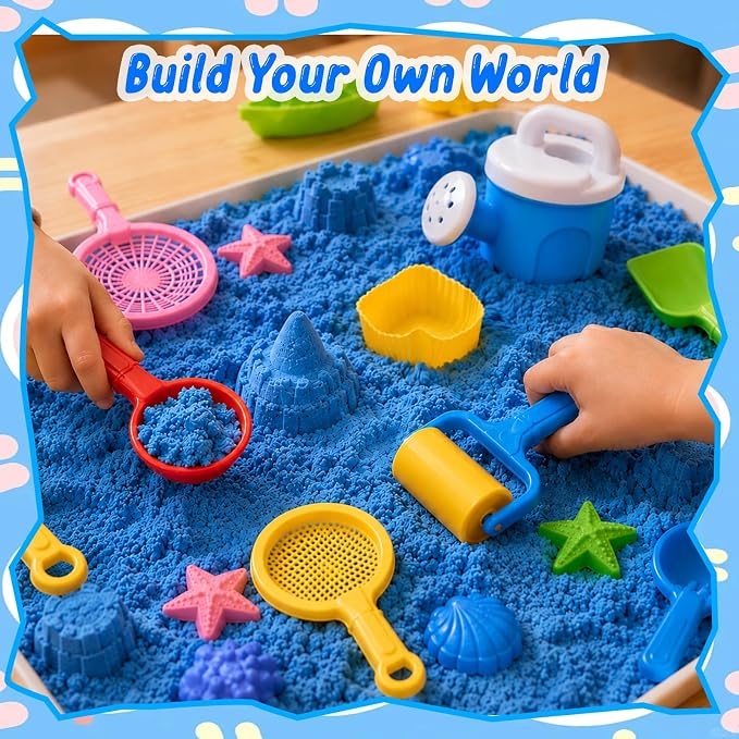 46 PCS Sensory Bin Filler Tools – Fine Motor Skills Development Kit with Scoops, Tweezers, Tongs, Shovels, Funnel,Sensory Bin Accessories for Sorting Counting