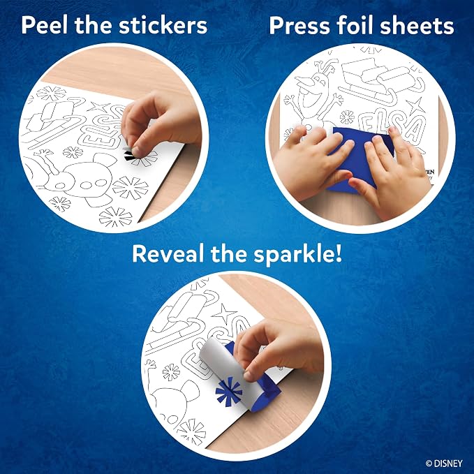 Skillmatics Foil Fun Disney Frozen, Foil Art & Craft Kit, Gift for Kids | Travel Toy, Mess-Free, 200+ Stickers, DIY Decor, For Fans of Elsa, Anna & Olaf, Girls & Boys Ages 4, 5, 6, 7, 8, 9