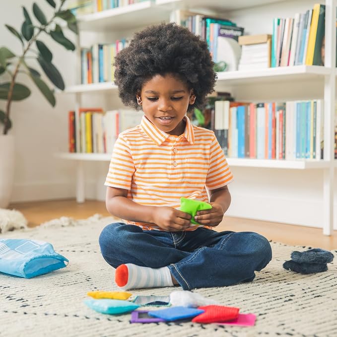 Educational Insights Sensory Squares - Sensory Toys for Toddlers, Textured Bean Bags for Classroom, Toddler Classroom Must Haves, Preschool and Kindergarten Learning Materials, Kids Ages 4+