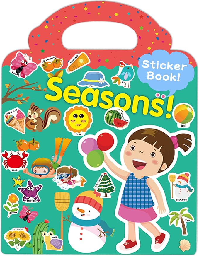 Benresive Reusable Sticker Book for Toddlers, Travel Stickers for Kids | Toddler Travel Activities Toys, Birthday Gifts for Boys & Girls, Airplane Travel & Road Trip Essentials Kids