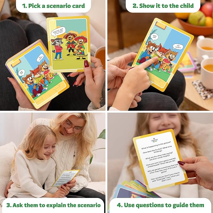 Who What Why Diversity Conversation Cards for Kids, SEL Game, Ages 4+ | Empathy, disability awareness, social skills, coping skills, culture, traditions, therapy and family discussions