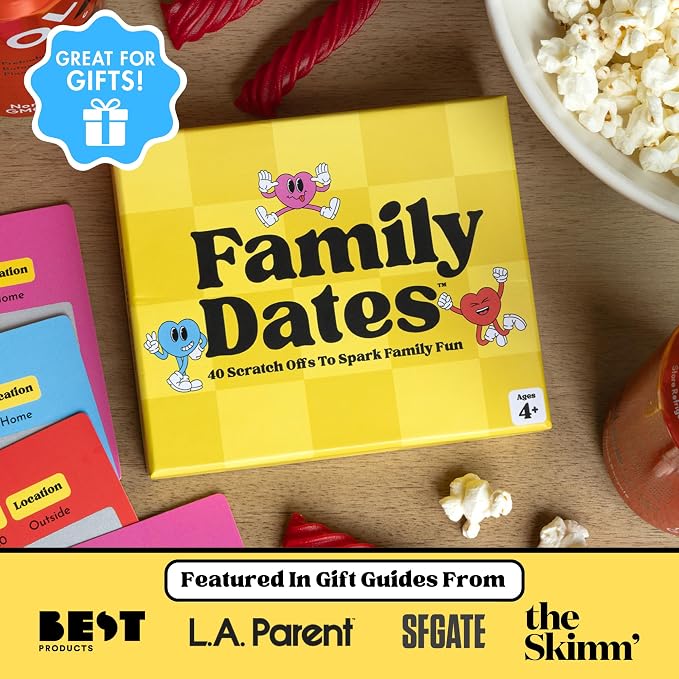 Happy Duo Family Dates 40 Scratch Off Cards – Summer Activities for Kids & Tween from Kids – Family Games for All Ages