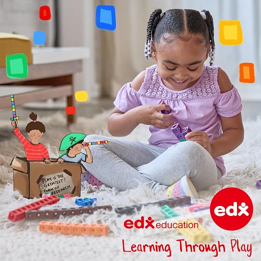 edxeducation Junior String Art, 2 Baseboards, 8 Laces and 4 Colors | Lacing Toy for Kids, Create Imaginative Designs, Explore Patterning, Shape Recognition and More