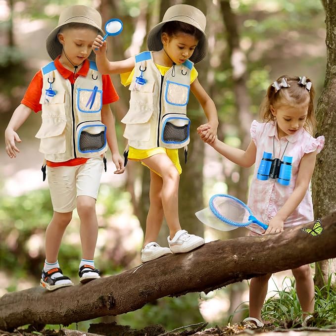 YOPINSAND Kids Explorer Kit & Bug Catcher Kit, Kids Outdoor Exploration Set | Camping Gear with Vest & Hat, Ideal Outdoor Camping Adventure Toys for Ages 3 4 5 6 7 8 Boys Girls