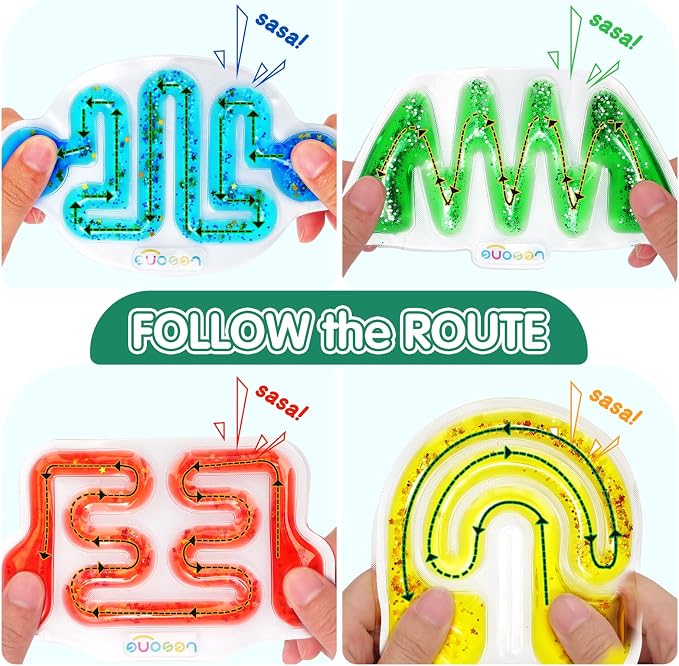 Squishy Sensory Fidget Toys for Kids - Sensory Toys for Kids with Autism, Quiet Fidgets for Classroom Students Autistic, Relief for Calm Down, Squeeze Sensory Maze Easter Basket for Boys Girls