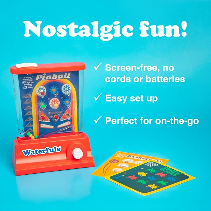 Original Waterfuls Handheld Games, Kids Retro Travel Games, Fidget Toys | Retro Travel Games, Fidget Toys, Water Games, Kids Games, Screen Free, 6 Interchangeable Back Panels