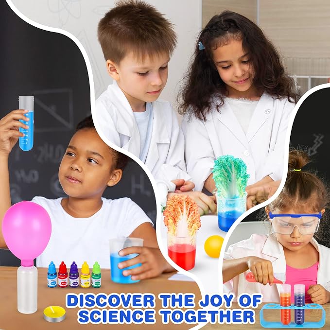 Science Kit for Kids,80 Science Lab Experiments,Scientist Role Play | STEM Educational Learning Scientific Tools,Birthday Gifts and Toys for 6 7 8 9 Years Old Boys Girls Kids