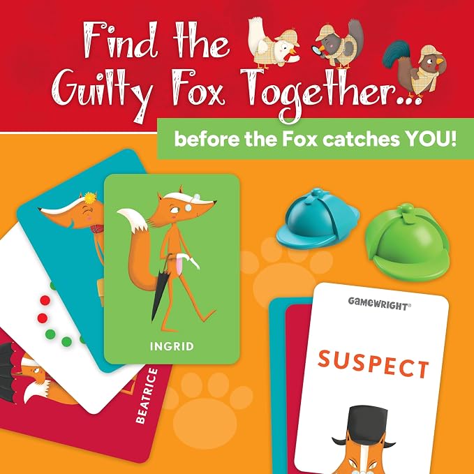 OUTFOXED, A CLASSIC WHO DUNNIT GAME FOR PRESCHOOLERS, 4 players