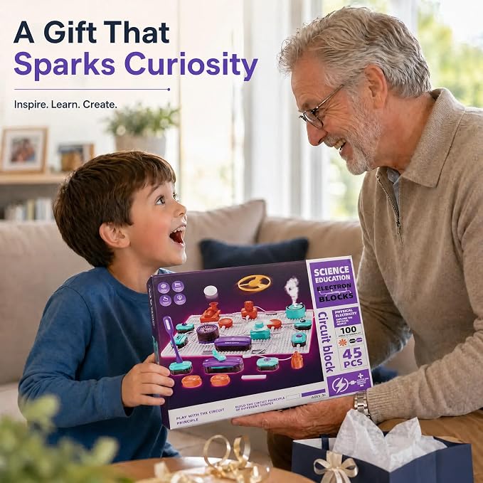 STEM Science Circuit Exploration Kit for Kids | 450+ DIY Project, Educational STEM Toy, Christmas Birthday Gift for Age 6+
