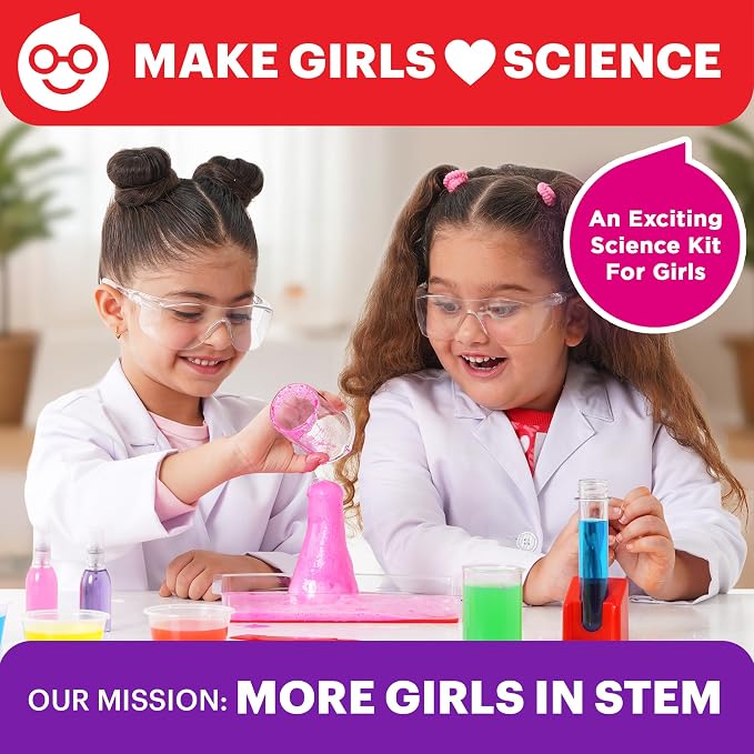 Doctor Jupiter Girls' First Science Experiments Kit for Kids Ages 4+ | Birthday Gift Ideas for Girls 4, 5, 6, 7, 8 Year Olds, Science Kits for Kids Ages 5-7, STEM Educational Toys