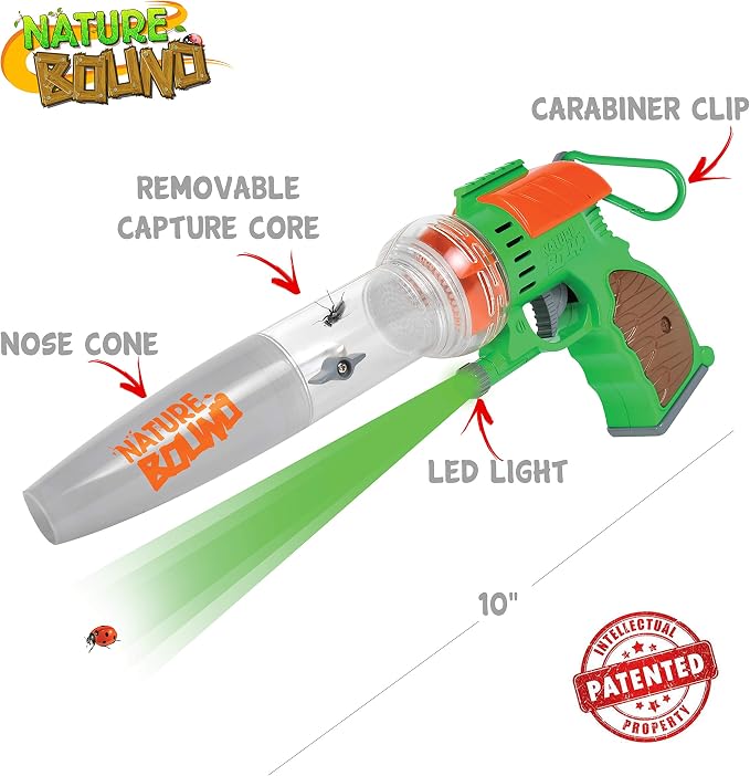 Nature Bound Bug Catcher Vacuum with Light Up Critter Habitat Case, Eco-Friendly Outdoor Toys for Kids, Includes Vacuum and Cage, Bug Vacuum for Kids Toy, Bug Catcher Vacuum
