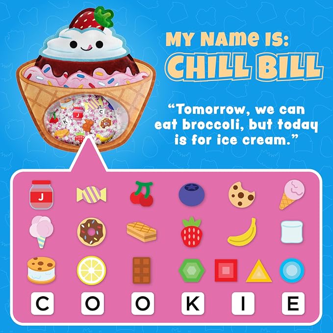 Vango BIZYBOO - The Original Seek & Find Plush - Hidden Object Search Problem Solving Educational Matching Game for Kids 2 and Up (Chill Bill)