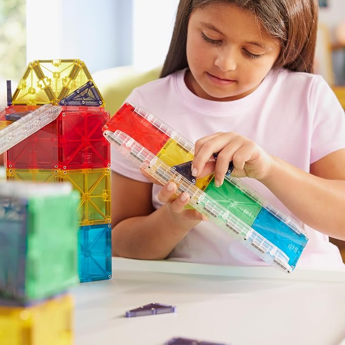 MAGNA-TILES Rail Racers Rail Pack 8-Piece Magnetic Construction Set, The Original Magnetic Building Brand