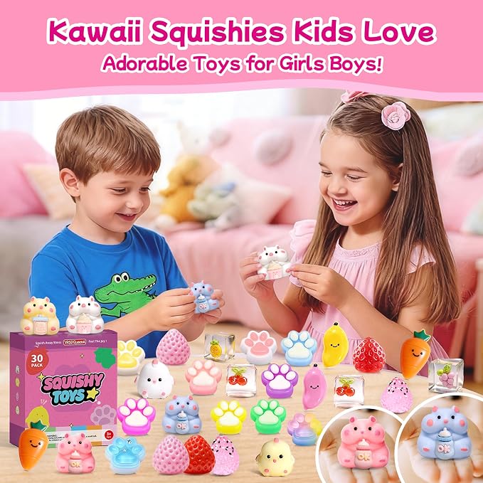 30Pack Taba Squishy Toys Kit-Squishies Fidget Squeeze Toys-Squishy Fun Box
