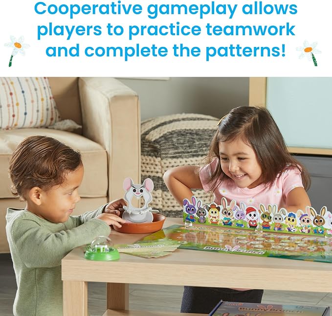 hand2mind Bunny Brunch, Cooperative Board Games, Toddler Educational Toys, Kindergarten Math Games, Preschool Learning Activities, Indoor Recess Games for Classroom, Easter Gifts for Kids