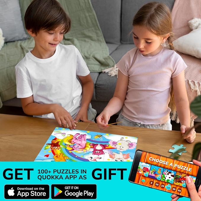 48 Piece Puzzles for Kids Ages 4-6 - 4 Jigsaw Kids Puzzles Ages 3-5 | Learning Fairy Tales - Jigsaw Puzzle Game for Boy and Girl 4-8 Year Old - Educational Toys for Toddlers