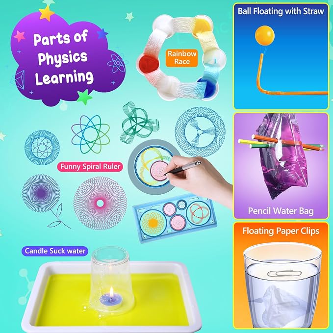 UNGLINGA 111 Experiments Science Kit for Kids, Chemistry Set | S.T.E.M Toys Boys Girls Birthday Gifts, Volcano, Crystal, Physics Lab Educational Learning Project