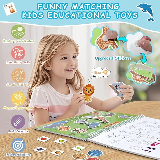 Busy Book for Toddlers - 36 Themes Preschool Learning Activities, Educational Travel Toys for Kids Ages 3+, Montessori Sensory Toys for Autism, Christmas & Birthday Gifts for Boys & Girls