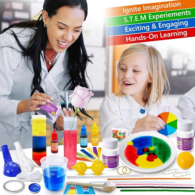 PATIFEED 110 Science Experiments Kit for Kids Chemistry Set | S.T.E.M Toys, Educational Lab, Volcano Eruption, Crystal Growing, Birthday Gifts for Boys Girls