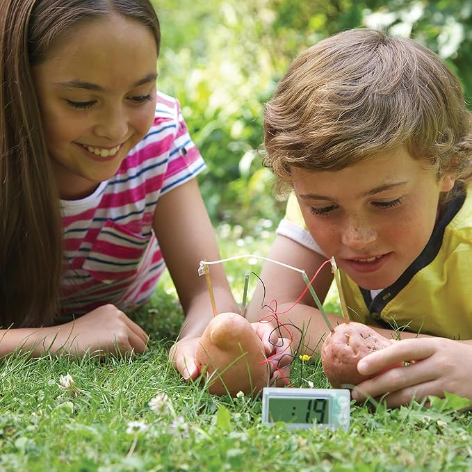 4M: Green Science: Potato Clock - DIY & Experience Battery-Free Renewable Energy, Power A Digital Clock, STEM Learning Craft Activity Kit, Kids Age 5+