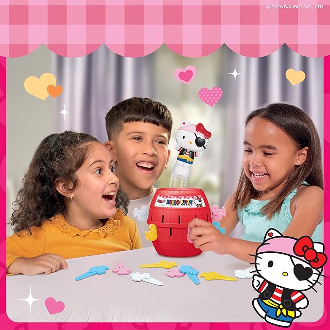 TOMY Pop Up Hello Kitty - Fast-Paced Surprise Action Game with Pop-Up Figure - Officially Licensed Hello Kitty Game from Sanrio - 2–4 Players - Ages 4+