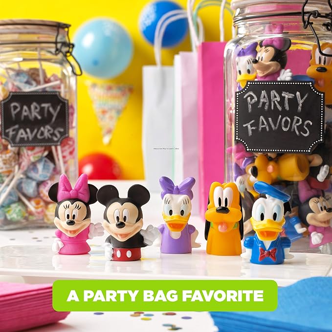Disney Mickey Mouse & Friends Finger Puppets - Party Favors, Educational, Bath Toys (Pack of 12)