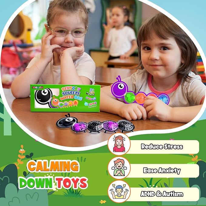 Easter Basket Stuffers Gifts for Kids Boys Girls 3Pcs Color Sorting Sensory Toys for Kids with Autism Toddler Toys for Airplane Travel Road Trip Preschool Montessori Toys Fine Motor Skills A