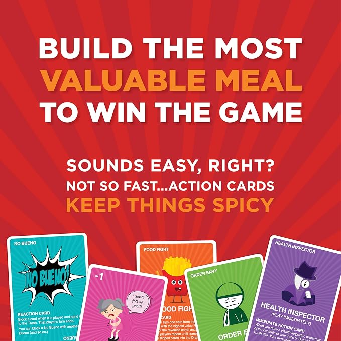 Taco vs Burrito Collectors Tin - The Wildly Popular Surprisingly Strategic Card Game Created by a 7 Year Old - 5 Ways to Play - Fun Family Games for Kids and Adults, Game Night, Travel Games