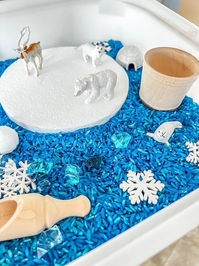Kids Sensory Bins Montessori Sensory bin, Sensory Toys, Sensory Bins, Sensory Bin for Preschoolers (Arctic Animals)