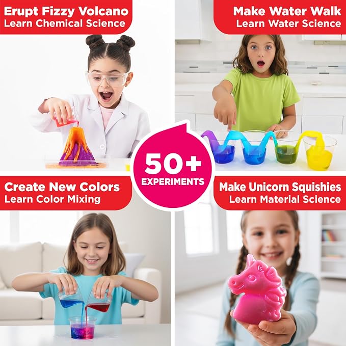 Doctor Jupiter Amazing Science Gift Set for Girls Ages 5+, Birthday Gift | Set of Girls' First Science Kit & Brain Craft Pixel Art Kit, 150+ Activities, Birthday Gift Ideas for Girls Ages 5,6,7,8