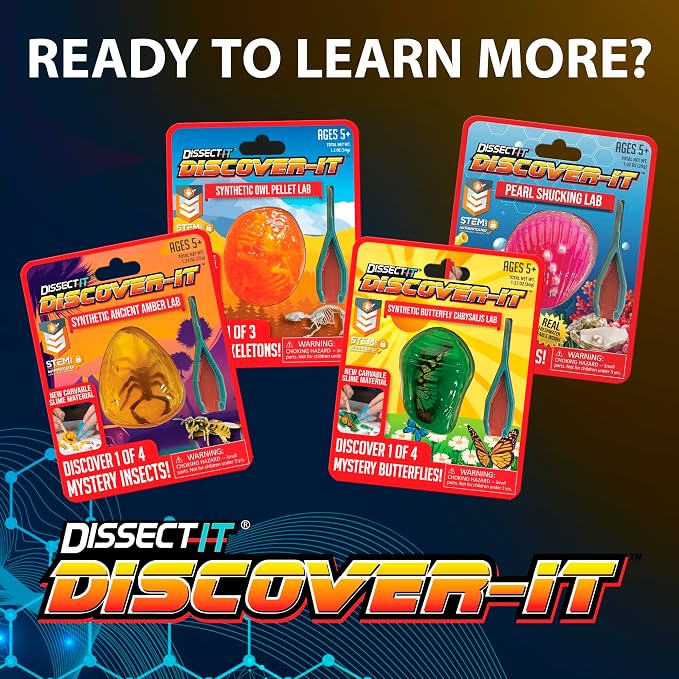 Discover it Butterfly, Science Lab Kit, STEM Toys for Kids, Ages 5+ | Butterfly Life Cycle: Open a synthetic chrysalis to discover butterfly stages while learning about metamorphosis and STEM
