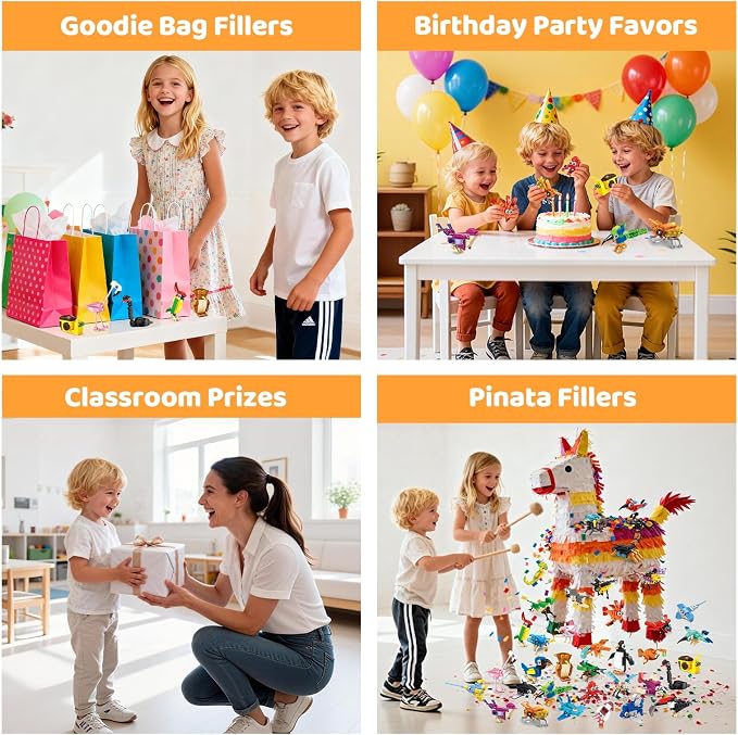 Mini Building Blocks Sets Party Favors for Kids 4-8, 36 Packs | Small Animal Building Block Sets, Treasure Box Prizes, Pinata Stuffers for Kids, Prize Kids Classroom, Goodie Bag Stuffers