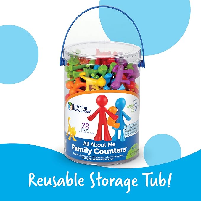 Learning Resources All About Me Family Counters | Toddler Sensory Toys, Preschool Activities, Classroom Must Haves, Math Manipulatives, Social Emotional Games, Fine Motor