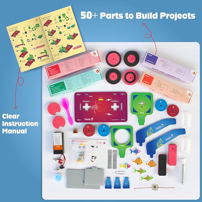 Butterfly EduFields 30in1 STEM Science Projects Kit for Kids Ages 8-10-12 | 30 STEM science projects with electricity and magnetism for kids ages 8-10 8-12, building engineering Kit For Boys and Girls