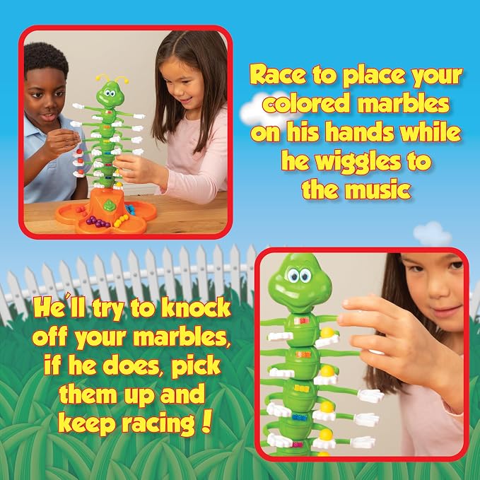 Giggle Wiggle Board Games for Kids, Family Game Night, Hand-Eye Coordination, Preschool Games, The Wiggle Race to Get Your Marbles to The Top Game, Ages 4+, Batteries Not Included