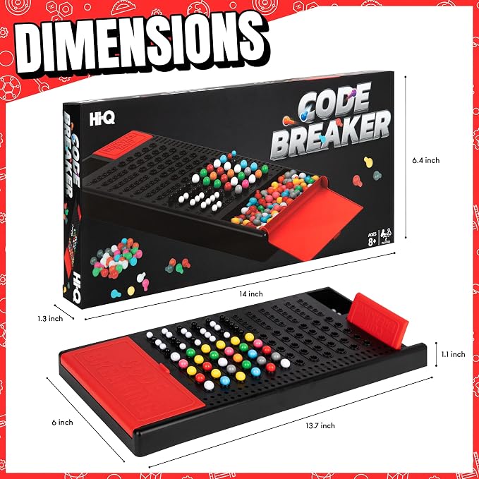 Hi-Q Code Breaker Board Game - Code Breakers Toy - STEM Toys - Color Brain Game - Kids Development - Toys for Boys & Girls, Suitable for 8+ Ages and up - Family Games