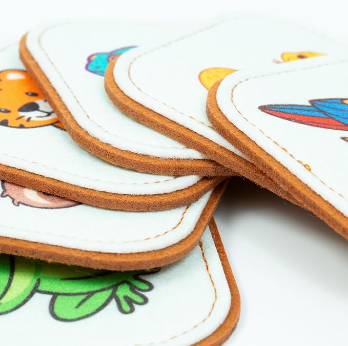 Felt Jungle Matching Game for Toddlers – Wild Animal Memory Game & Flash Cards – Soft and Safe for Ages 1+ – Montessori Preschool Learning Activity – Educational Jungle Toy for Boys & Girls