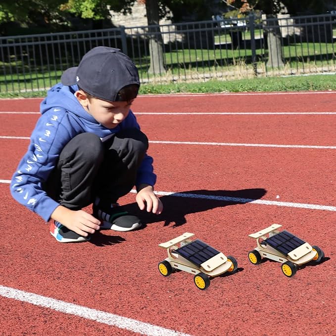 DIY RC Car Kit, Build Your Own Solar Car - Stem Projects for Kids Ages 8-12, Science Experiments for Kids 9-12, STEM Toys for 8 9 10 11 12 Year Old Boys Gifts (Pack of 3)
