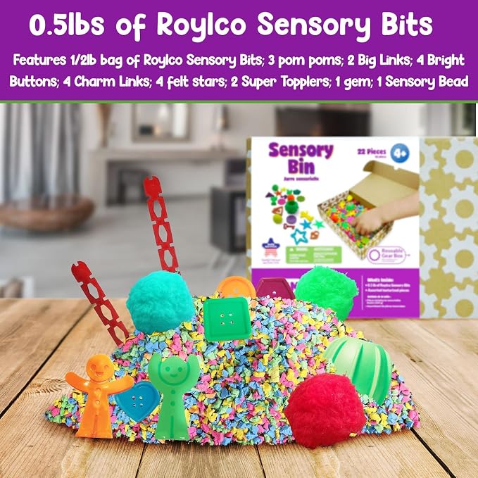Roylco STEAM Sensory Bin - Table Top Sensory Kit - Sensory Bin to Boost Up Fine Motor Skills - Learning Toy for Kids